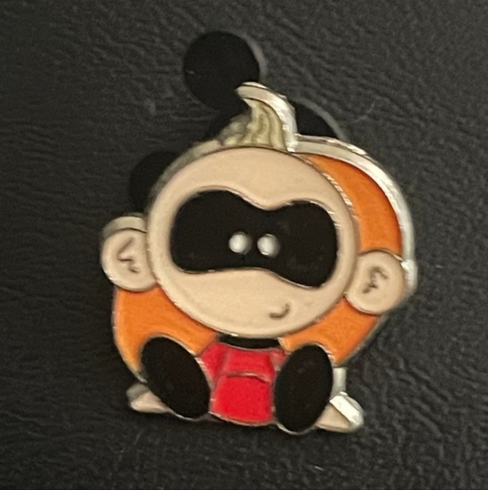 Superhero Baby Enamel Pin - Orange and Black Incredibles Baby Jack